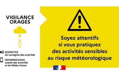 ALERTE VIGILANCE JAUNE ORAGES