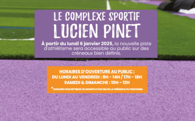 Ouverture au public de la piste d’athlétisme du complexe Lucien Pinet