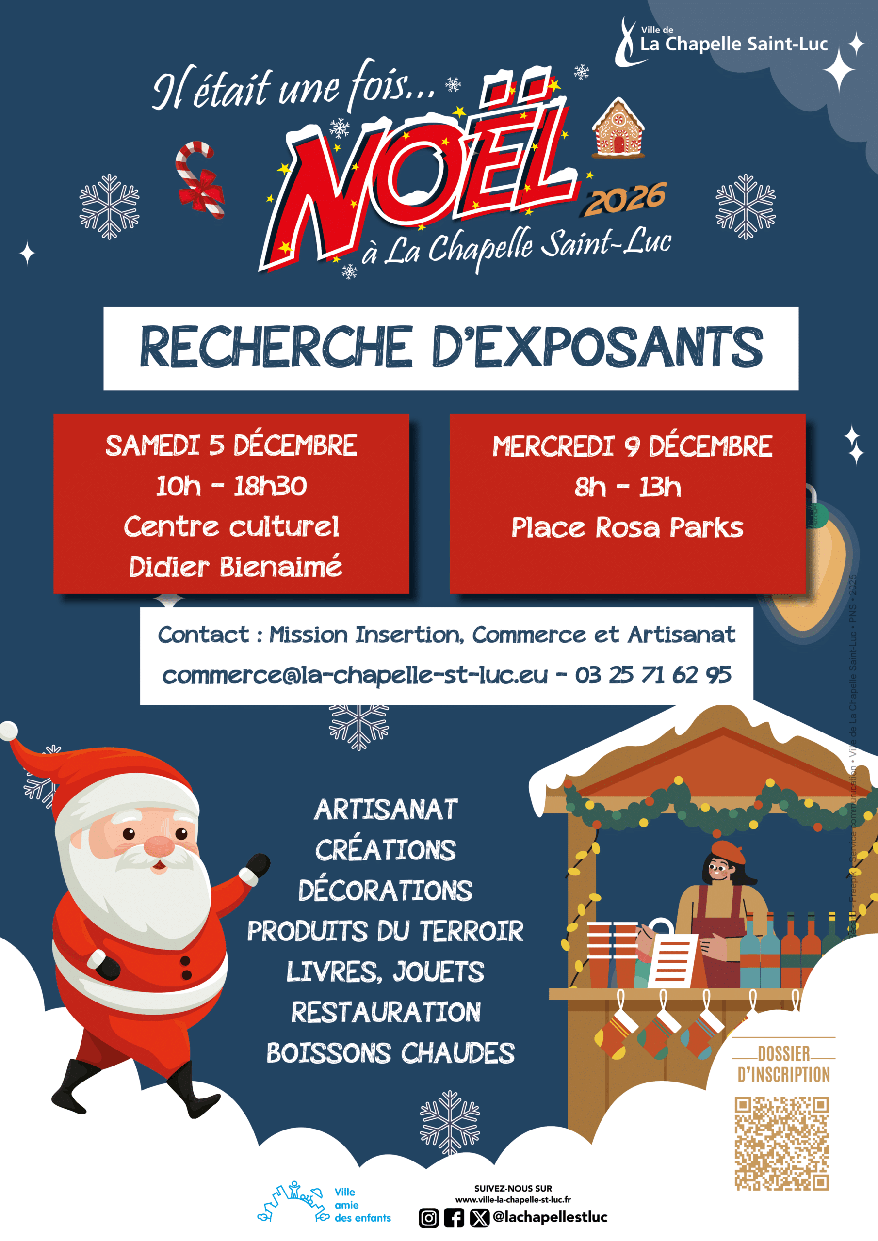 Appel aux exposants marche noël 2026