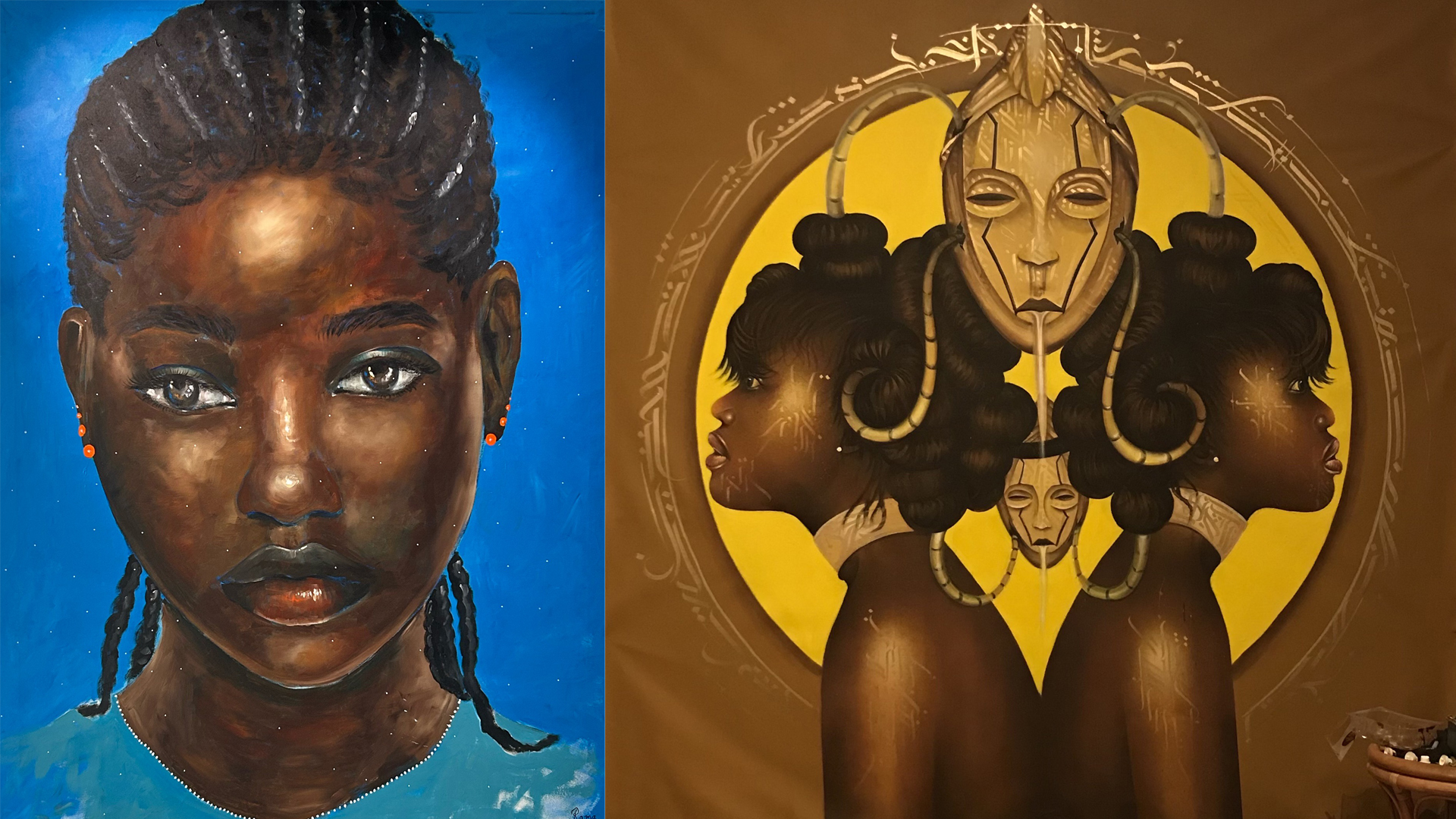 Exposition « Mémoire de peau » Rama Tall & Serigne Boye Peinture